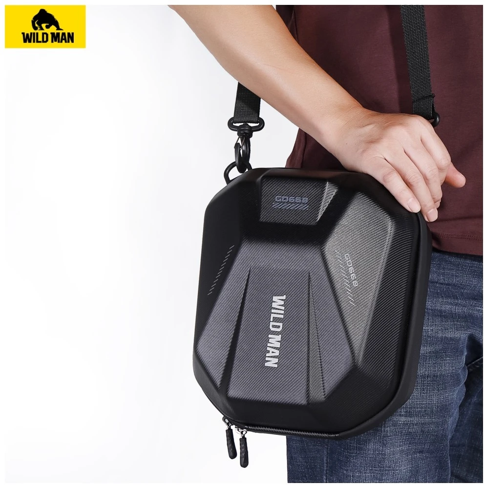 WildMan GD668 4L Rear Seat Bag for Electric Bike, juodos spalvos