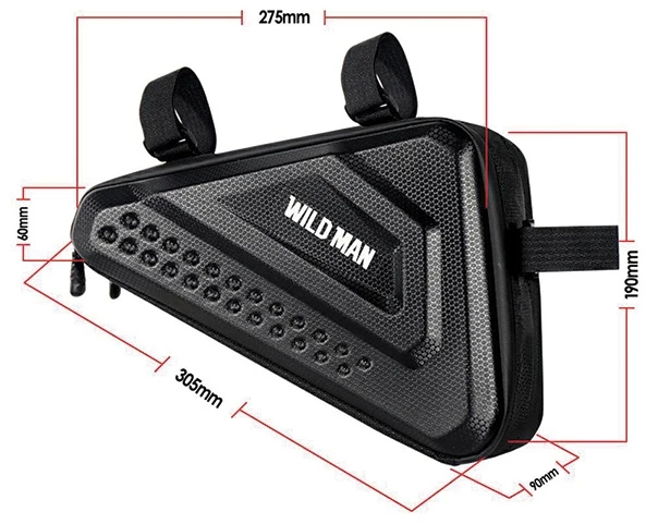 WILDMAN ES19 Bike Frame Dėklas/Bag Bike Holder juodos spalvos