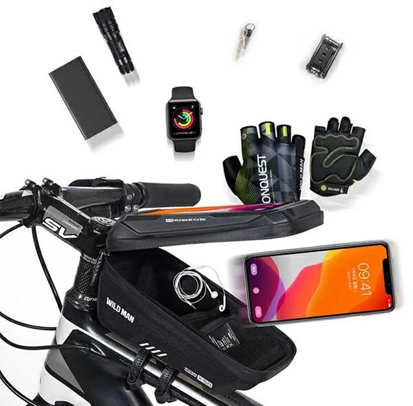 WILDMAN XS2 Dviračio krepšys/Mount Frame Bag juodos spalvos