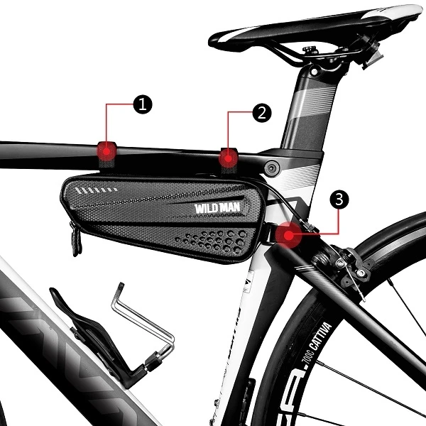 WILDMAN MES4 bike frame bag/bag bike holder juodos spalvos