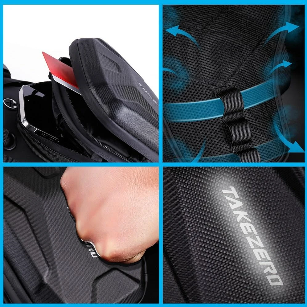 Wildman Motorcycle Leg Bag TAKEZERO MTX2 2.5L juodos spalvos