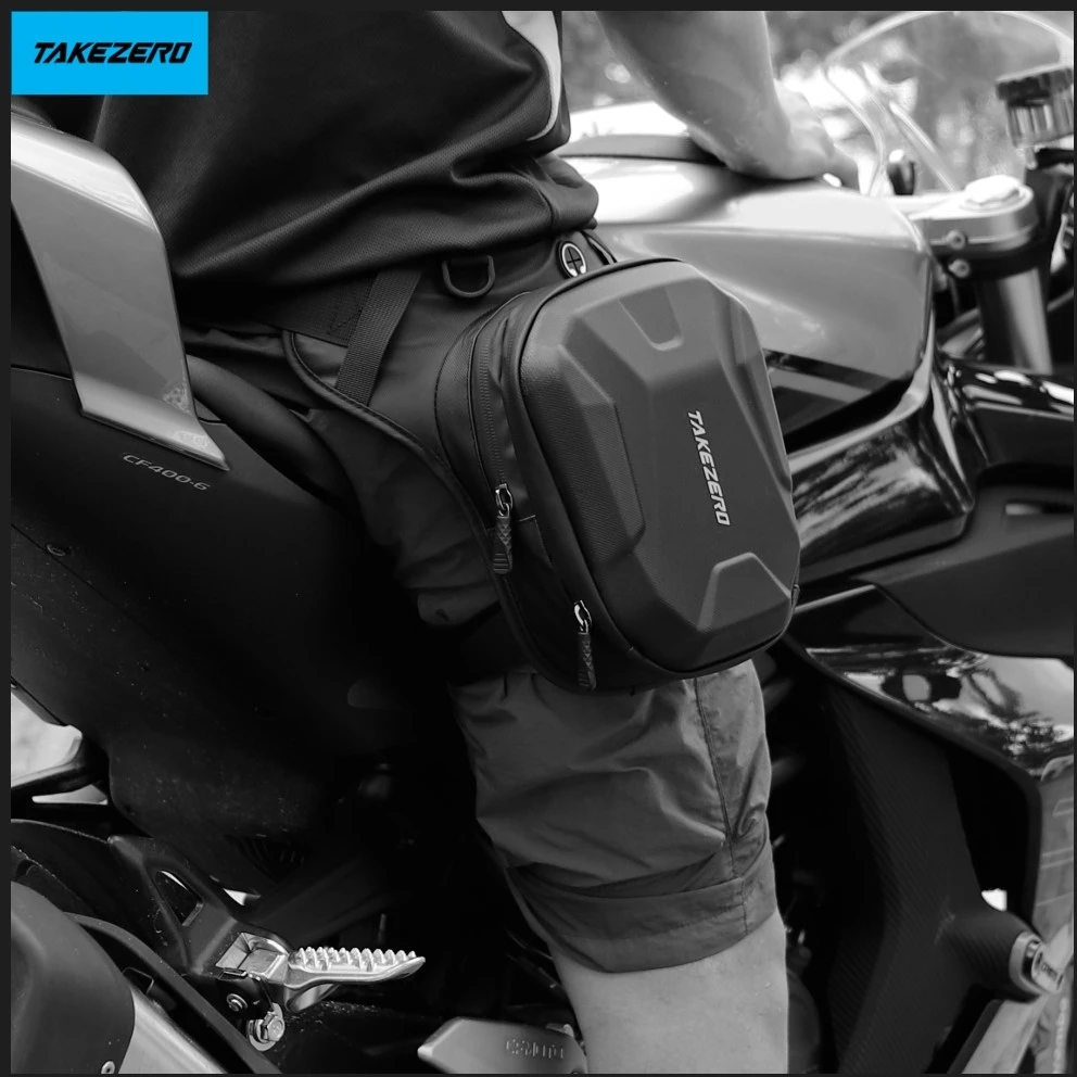 Wildman Motorcycle Leg Bag TAKEZERO MTX2 2.5L juodos spalvos