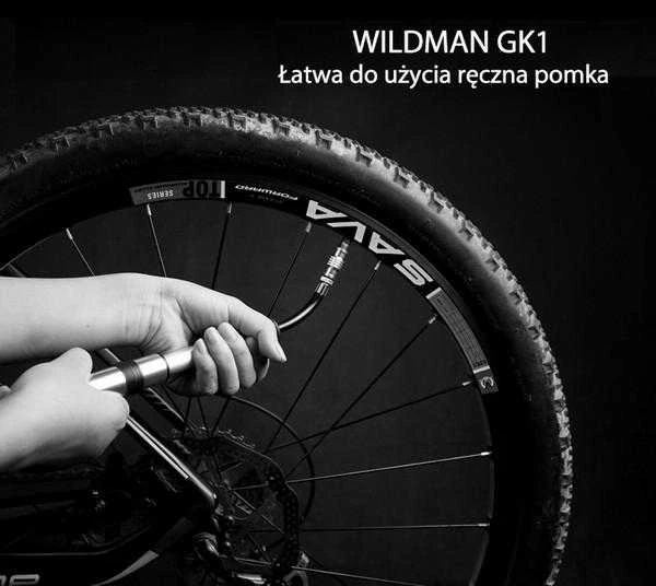 WILDMAN FK1 aluminum hand bicycle pump juodos spalvos