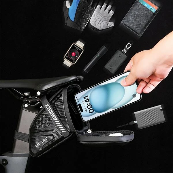 Wildman TAKEZERO TZ07 saddlebag/bag, bike holder, juodos spalvos