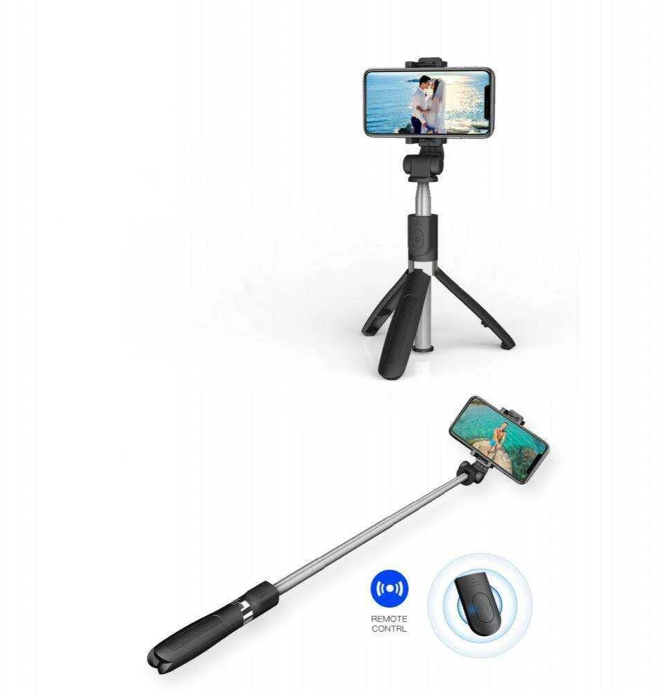 TECH-PROTECT L01S BLUETOOTH SELFIE STICK TRIPOD Juodas