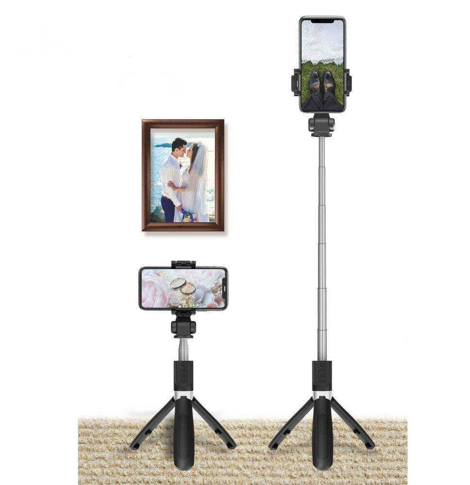 TECH-PROTECT L01S BLUETOOTH SELFIE STICK TRIPOD Juodas