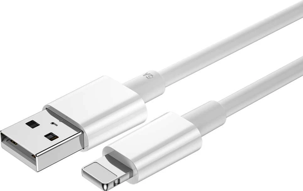 WIWU kabelis C006 USB - Lightning 1,2 m 2,4A baltos spalvos