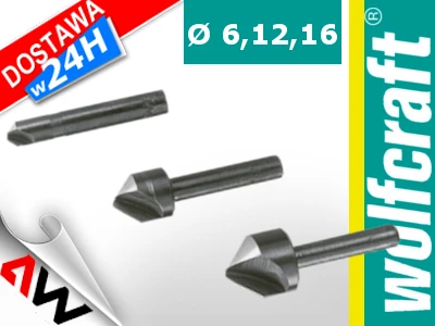 WOLFCRAFT FAZOWNIKI 3 vnt.. 6,12,16mm, TRZPIEŃ 6mm