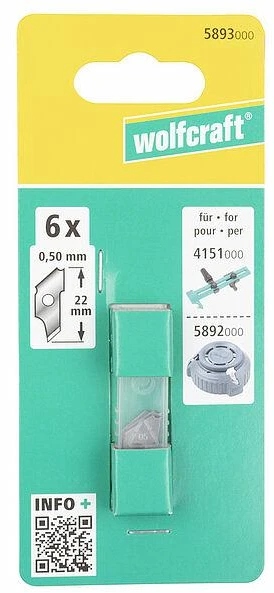 WOLFCRAFT KEIČIAMOSIOS 22 mm peiliai, skirti lenkimo mašinai WF5892000