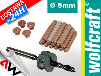 Grąžtas WOLFCRAFT Rinkinys DO POŁĄCZEŃ KOŁKOWYCH 8mm