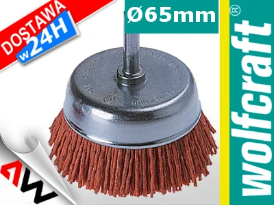WOLFCRAFT NAILONINIS ŠEPETĖLIS 65mm Sviesto BOTAS 6mm