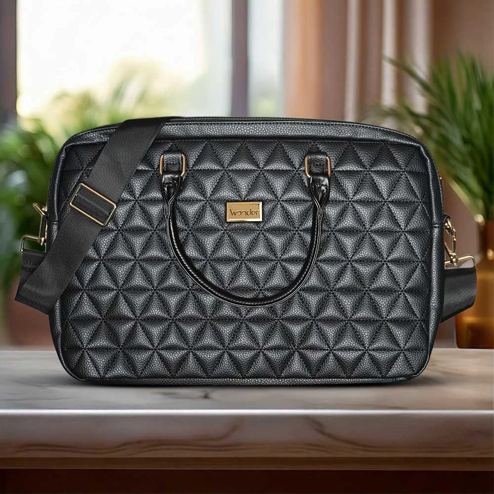 Wonder Briefcase Nešiojamas kompiuteris 15-16 colių pico quilted juodas