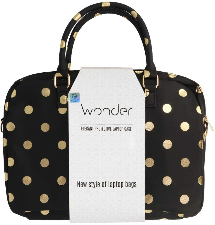 Wonder Briefcase Nešiojamas kompiuteris 15-16 colių auksinis polka-dot