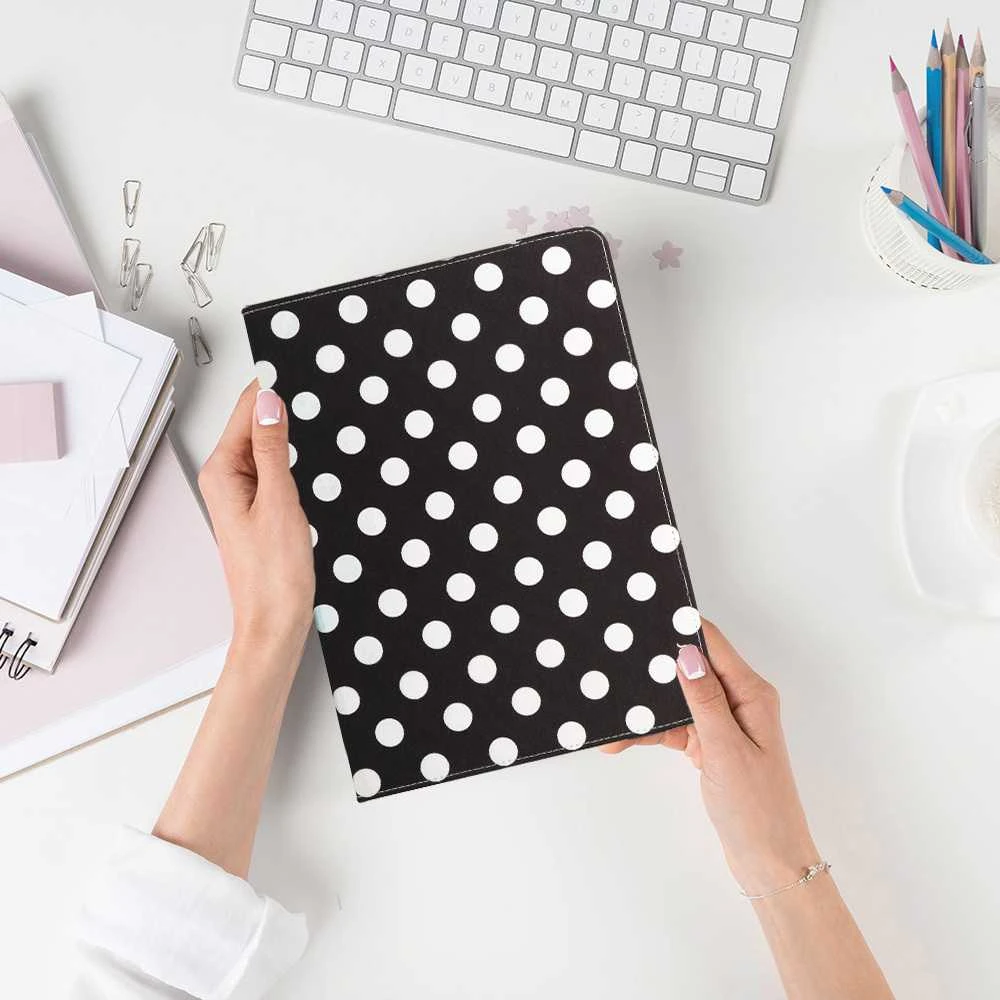 Wonder Canvas planšetės dėklas 13 colių juodas polka-dot