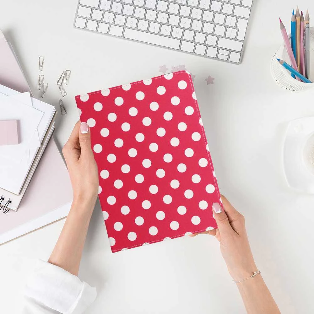 Wonder Canvas planšetės dėklas 13 colių red polka-dot