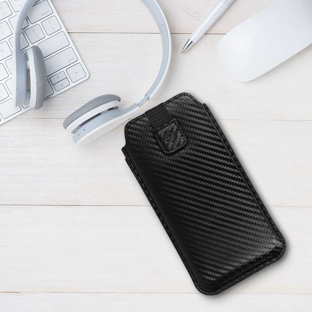 Wonder CARBON Dėklas (Size S) skirtas Nokia 105 2019/150/216 juodos spalvos