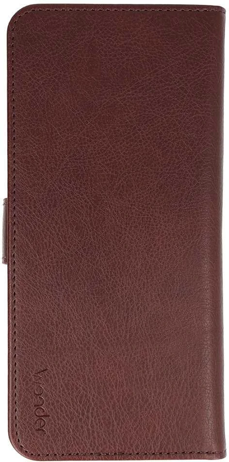 WONDER COMMON Universal Book dėklas (Dydis M) skirtas Samsung S21/S10/Note/Note 2/Note 3/Huawei P30 Lite/P9/P9 Lite/Sony Xperia Z3/Z4/Z5 rudos spalvos
