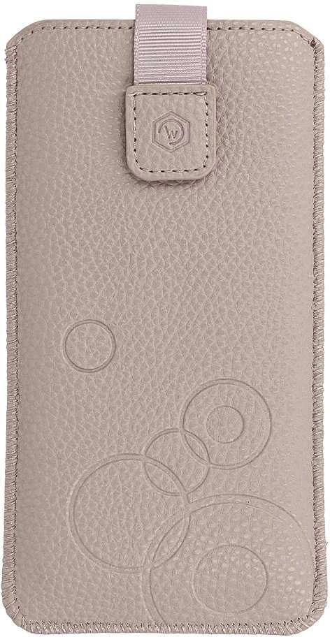 Oem WONDER Deko Pouch dėklas (Size L) skirtas Apple iPhone 13 Mini/12 Mini/SE 2020/2022/7/8 cappuccino