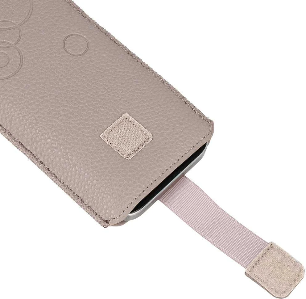 Oem WONDER Deko Pouch dėklas (Size L) skirtas Apple iPhone 13 Mini/12 Mini/SE 2020/2022/7/8 cappuccino