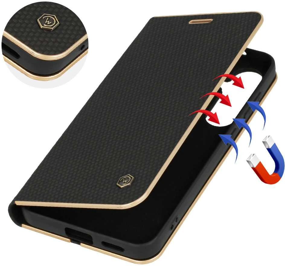 Wonder Frame Carbon dėklas skirtas Samsung Galaxy M15 5G juodos spalvos