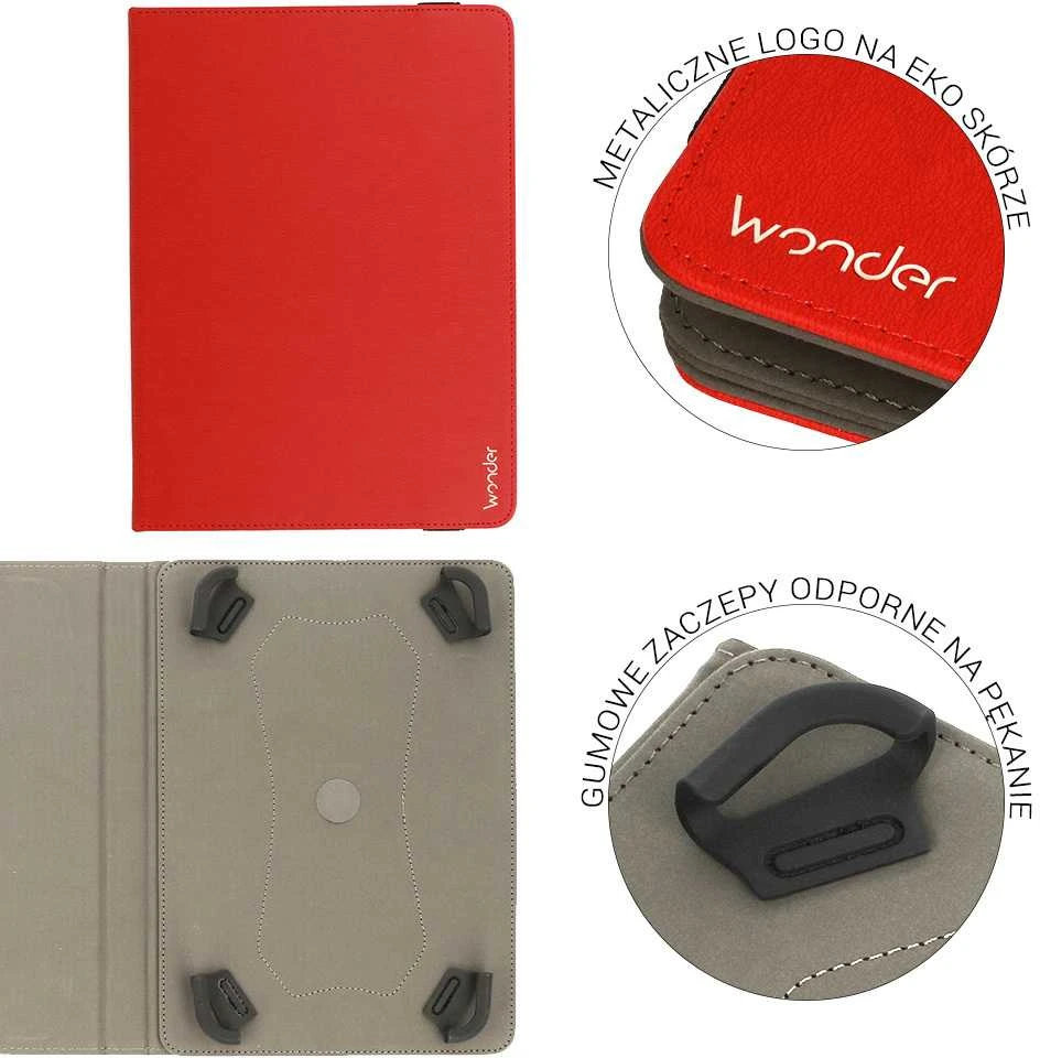 Wonder Leather planšetės dėklas 13 colių red