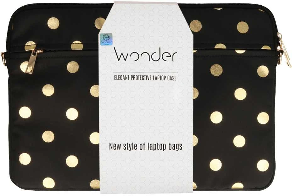 Wonder nešiojamo kompiuterio dėklas 15-16 colių auksinis polka-dot