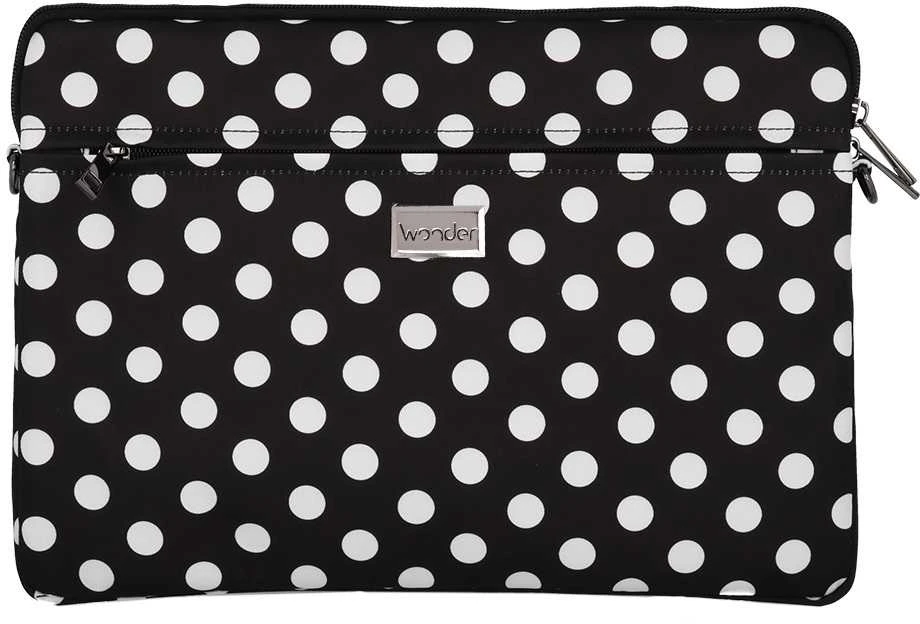 Wonder nešiojamo kompiuterio dėklas 17 colių juodas polka-dot