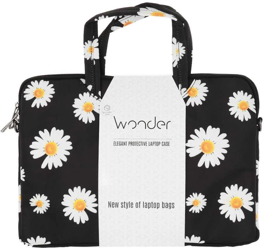 Wonder nešiojamo kompiuterio krepšys 17 colių juodas daisies