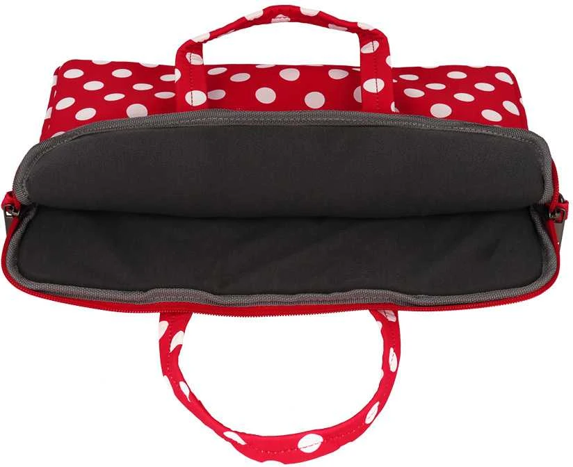 Wonder nešiojamo kompiuterio krepšys 17 colių red polka-dot