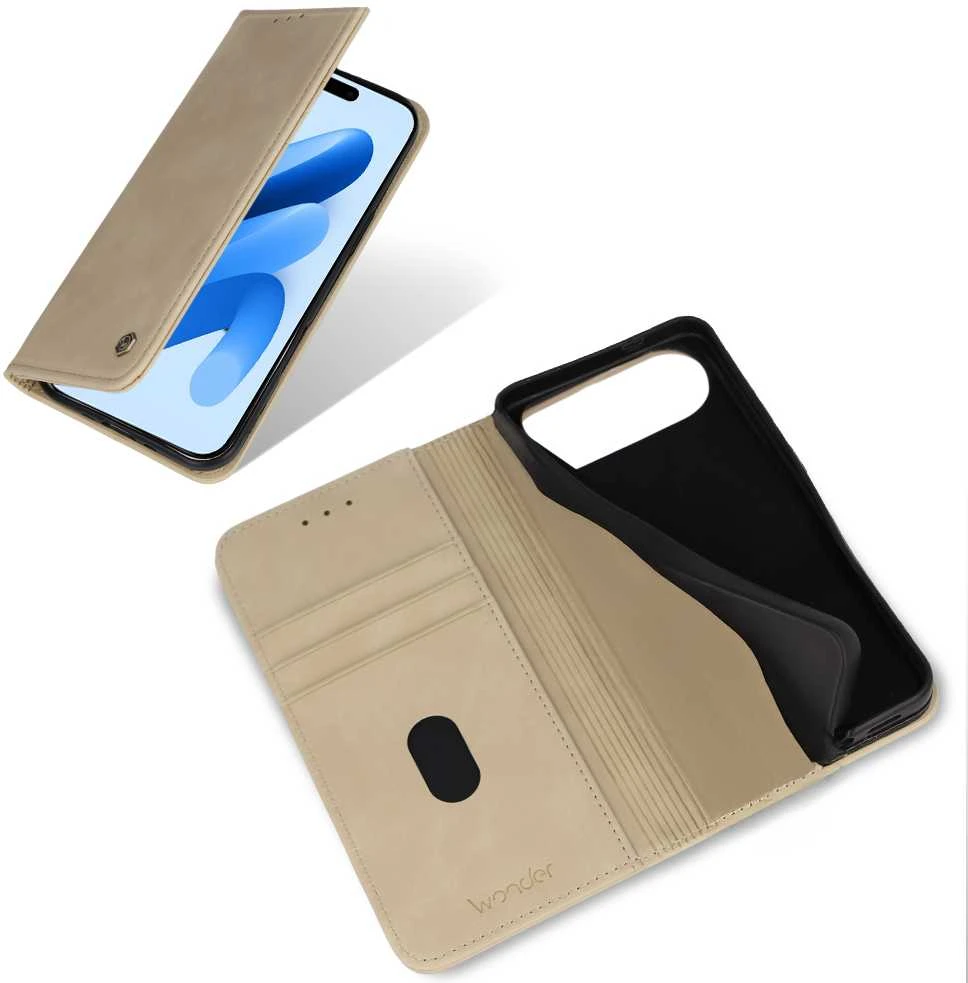 Wonder Smart dėklas skirtas Apple iPhone 17 Air light auksinis