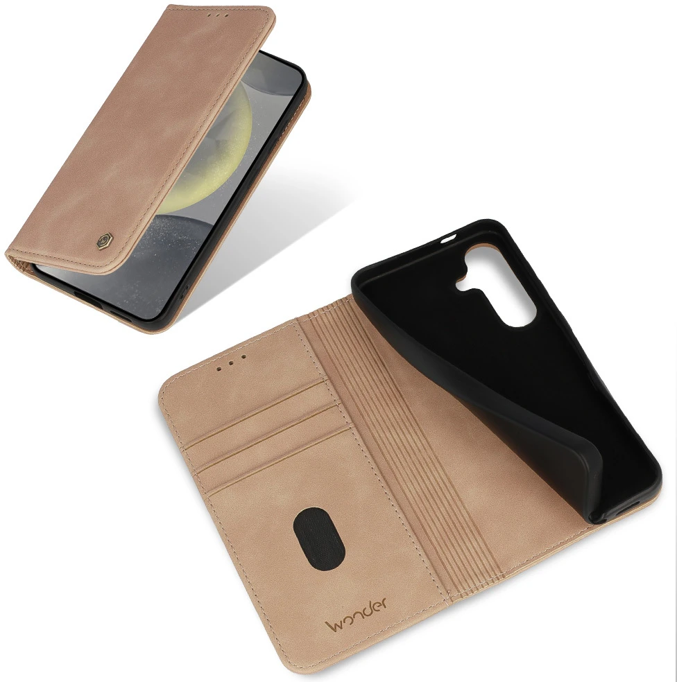 „Wonder Smart“ dėklas, skirtas „Samsung Galaxy A52/A52S“, kapučino spalvos