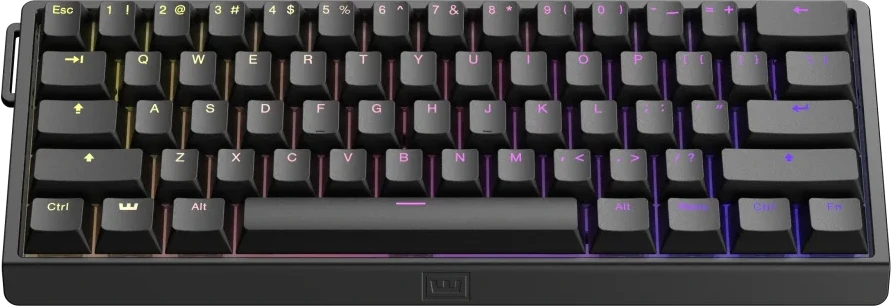 Wooting 60HE V2 Žaidimų Klaviatūra | Juodas, Lekker Tikken, ABS Case