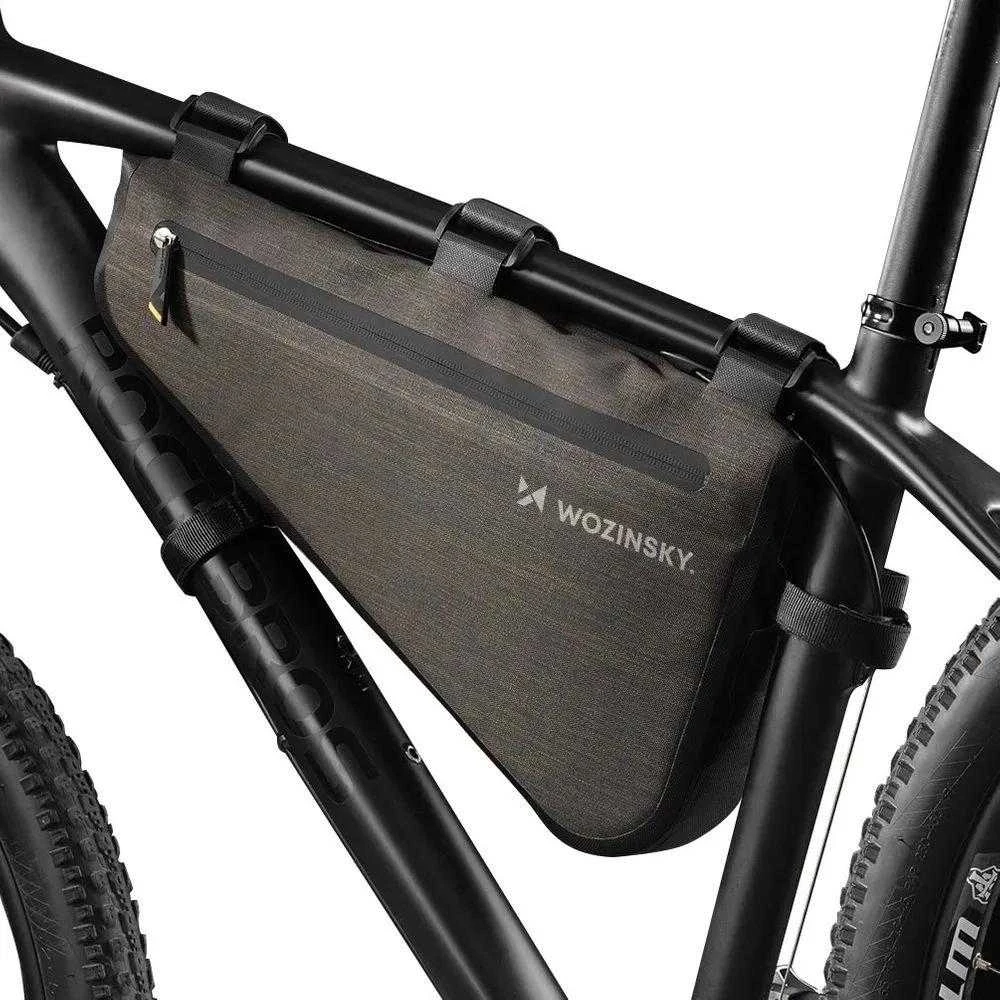 Wozinsky bicycle frame bag 3.5 l pilkos spalvos (WBB15BK)