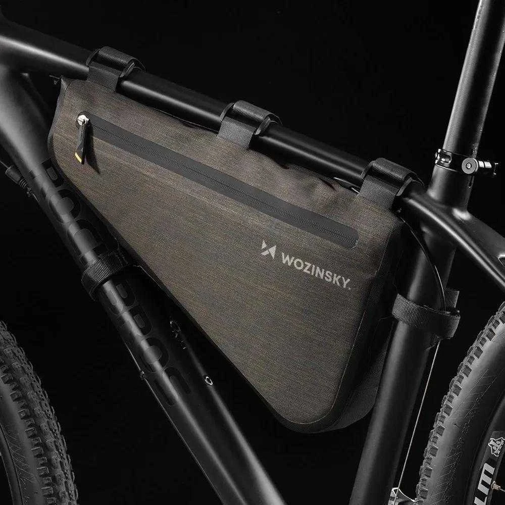 Wozinsky bicycle frame bag 3.5 l pilkos spalvos (WBB15BK)