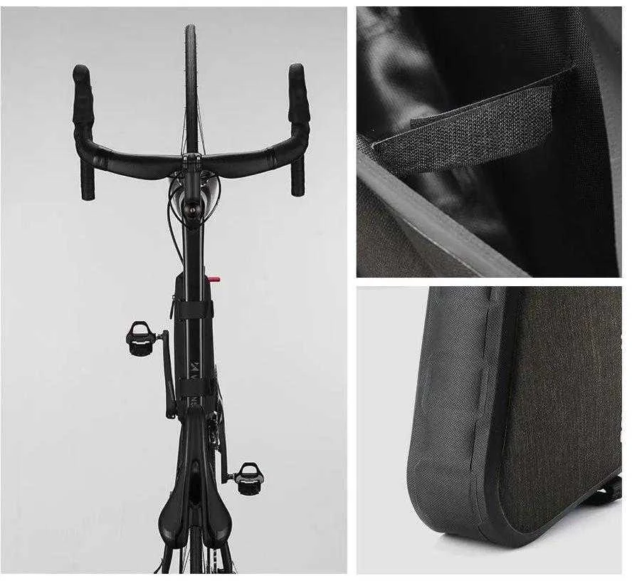 Wozinsky bicycle frame bag 3.5 l pilkos spalvos (WBB15BK)