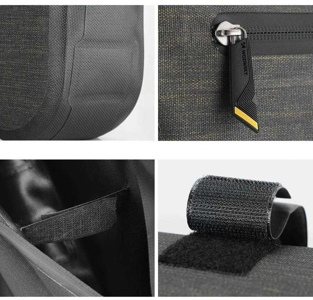 Wozinsky bicycle frame bag 3.5 l pilkos spalvos (WBB15BK)