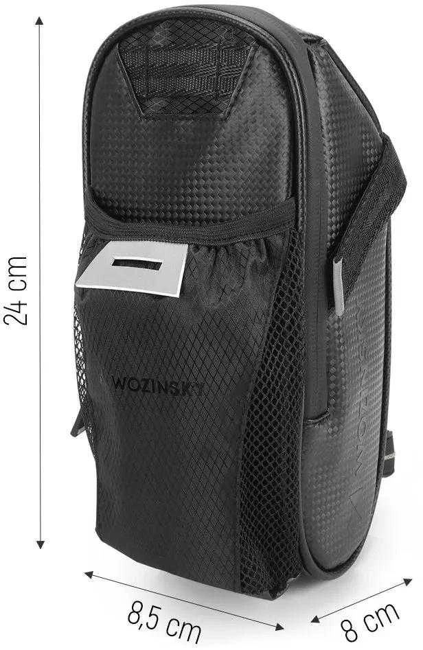 Wozinsky bike saddle bag 1.5 l juodos spalvos (WBB20BK)