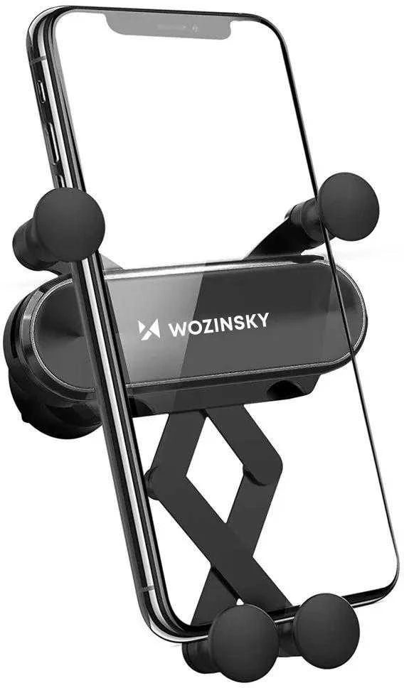 Wozinsky car phone holder gravity for ventilation grille juodos spalvos (WCH-05)
