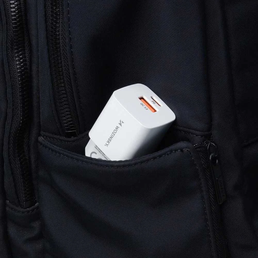 Wozinsky CMWCW 20W USB-C / USB-A laidinis įkroviklis – baltos spalvos