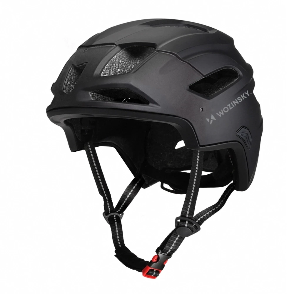 Dviratininko šalmas fullface Wozinsky su odpinanym daszkiem lekki 57-62 cm - juoda
