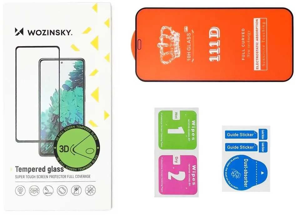 LCD apsauginis stikliukas Wozinsky 5D pritaikytas dėklui Apple iPhone XS Max/11 Pro Max juodas