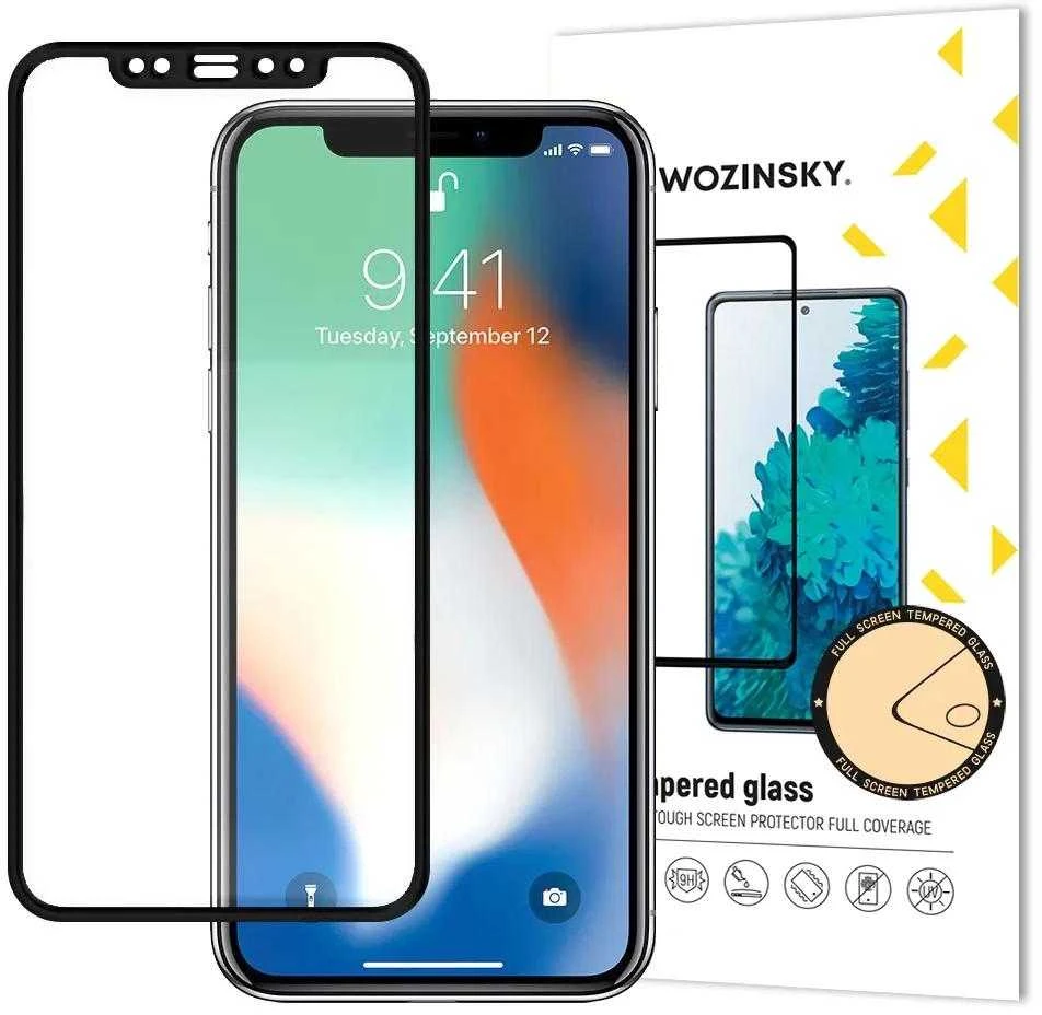 LCD apsauginis stikliukas Wozinsky 5D pritaikytas dėklui Apple iPhone XS Max/11 Pro Max juodas