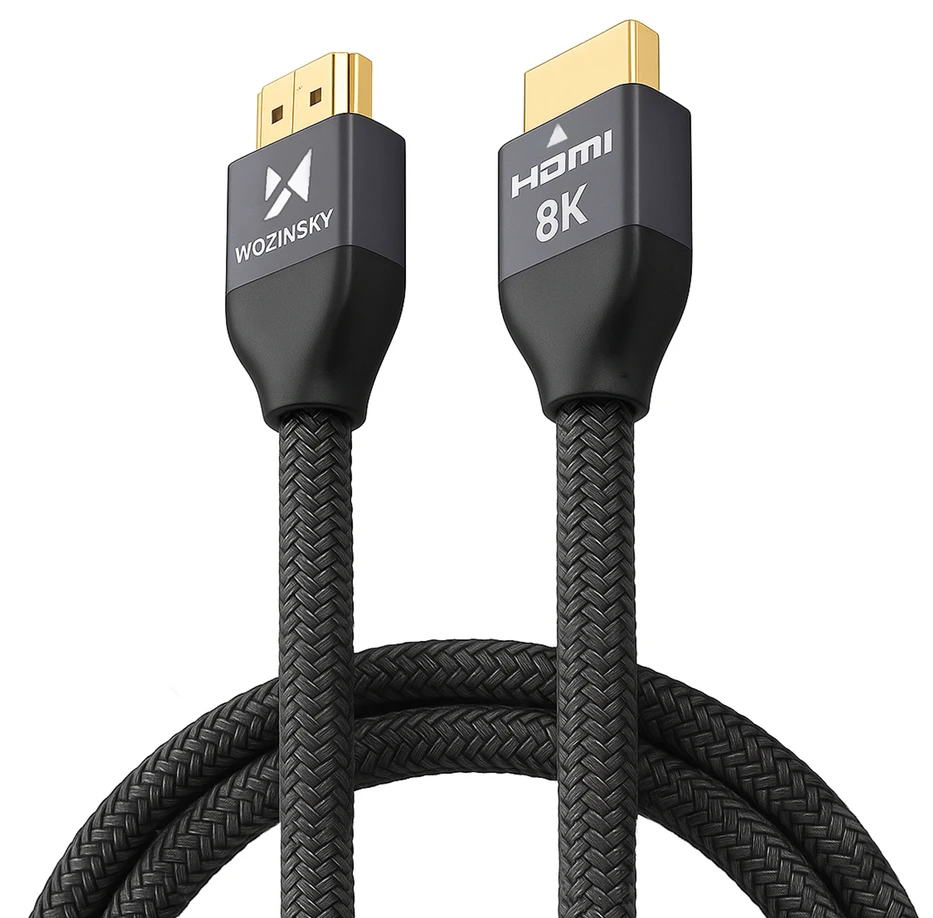 Wozinsky HDMI 2.1 Cable 8K 60 Hz 48 Gbps / 4K 120 Hz / 2K 144 Hz 2 m Sidabrinis (WHDMI-20)