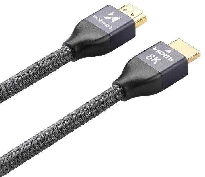 Wozinsky kabelis HDMI 2.1 8K 60 Hz 48 Gbps / 4K 120 Hz / 2K 144 Hz 5 m Sidabrinis (WHDMI-50)