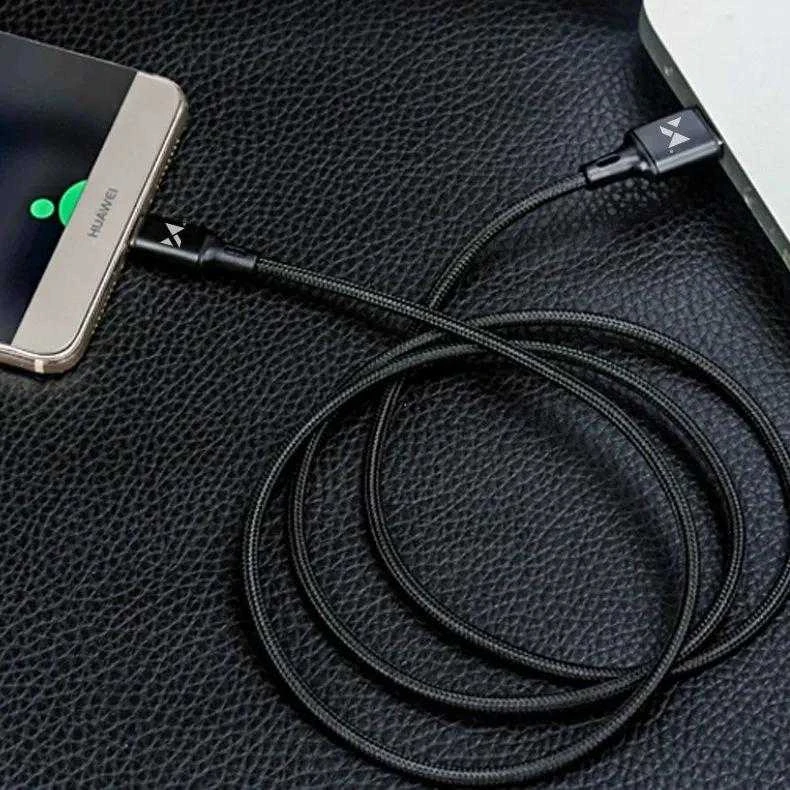Wozinsky kabelis USB – microUSB 2,4A 1m juodos spalvos (WUC-M1B)
