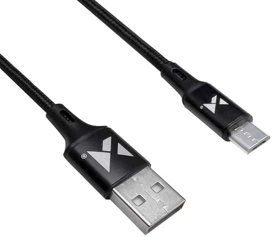 Wozinsky kabelis USB – microUSB 2,4A 1m juodos spalvos (WUC-M1B)