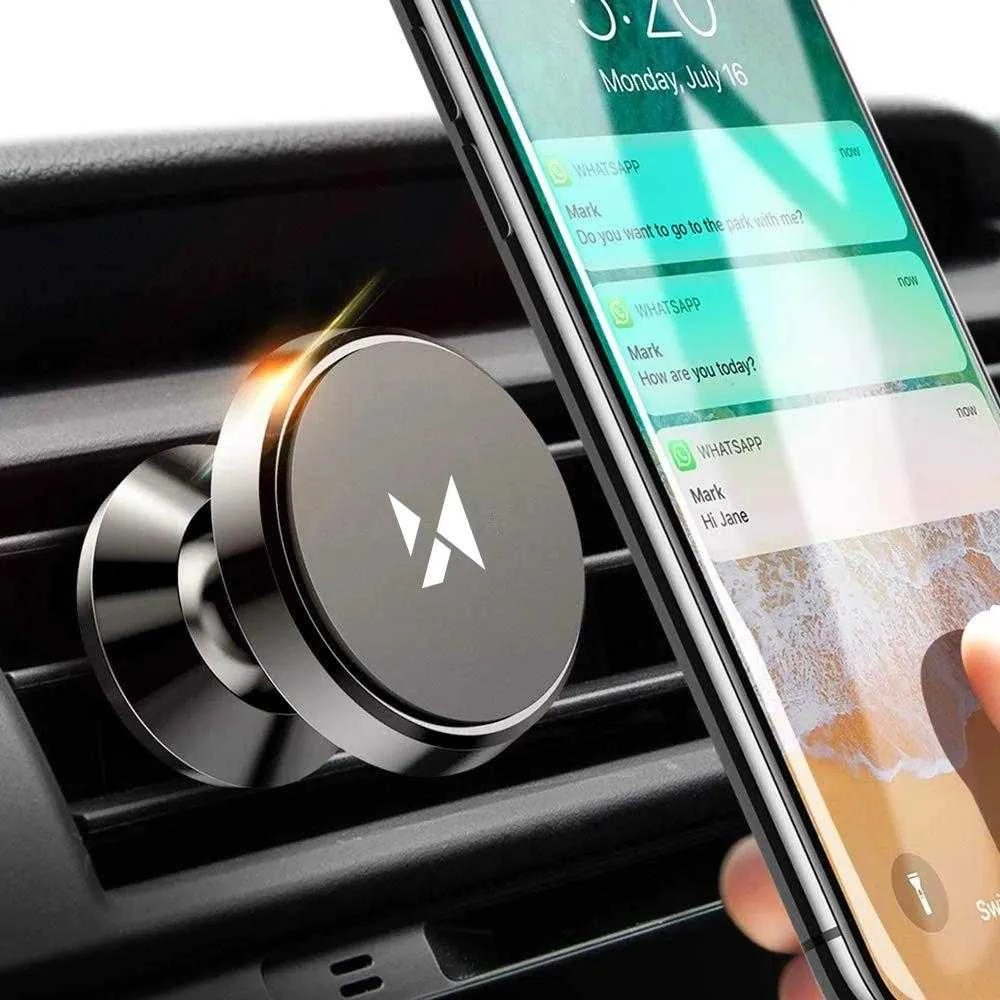 Wozinsky magnetinis telefono laikiklis oro grotelėms juodos spalvos (WMH-04)
