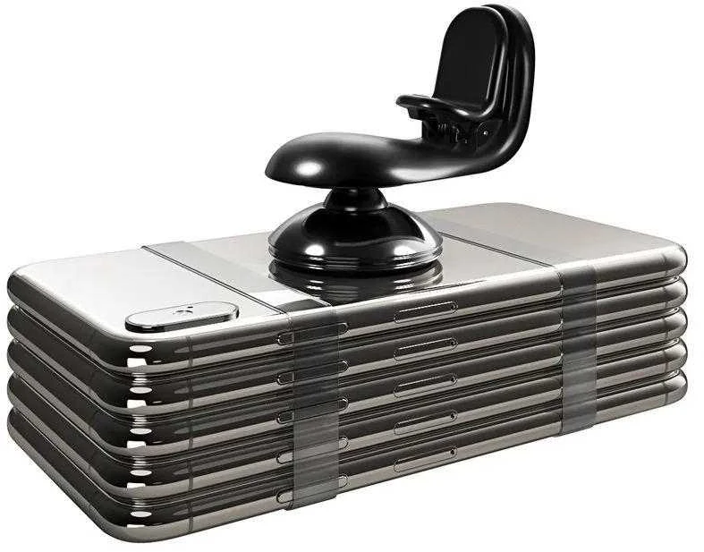 Wozinsky magnetinis telefono laikiklis oro grotelėms 360 juodos spalvos (WMH-03)