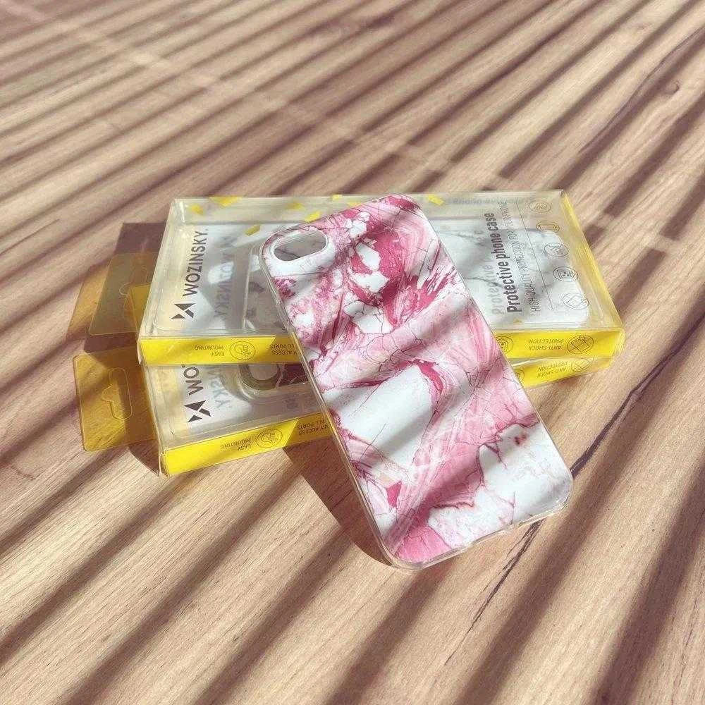 Wozinsky Marble TPU dėklas skirtas Samsung Galaxy A72 4G, baltas