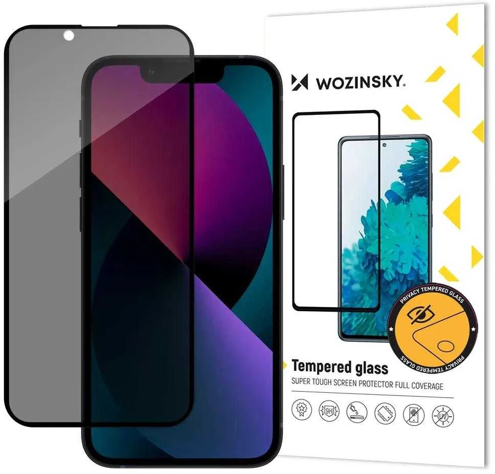 Wozinsky Privacy Glass Apsauginis stiklas for iPhone 16e / 14 / 13 / 13 Pro with Anti Spy privacy filter